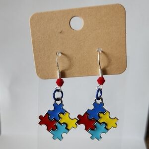 Autism Awareness Puzzle Piece Earrings